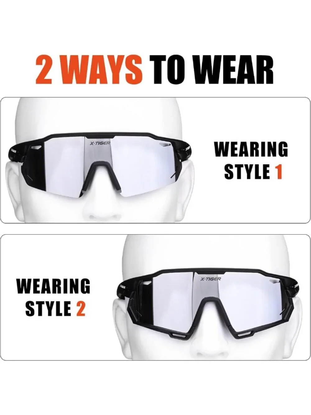 Polarized Cycling Sunglasses with 5 Lenses for MTB, Running & Sports - Unisex